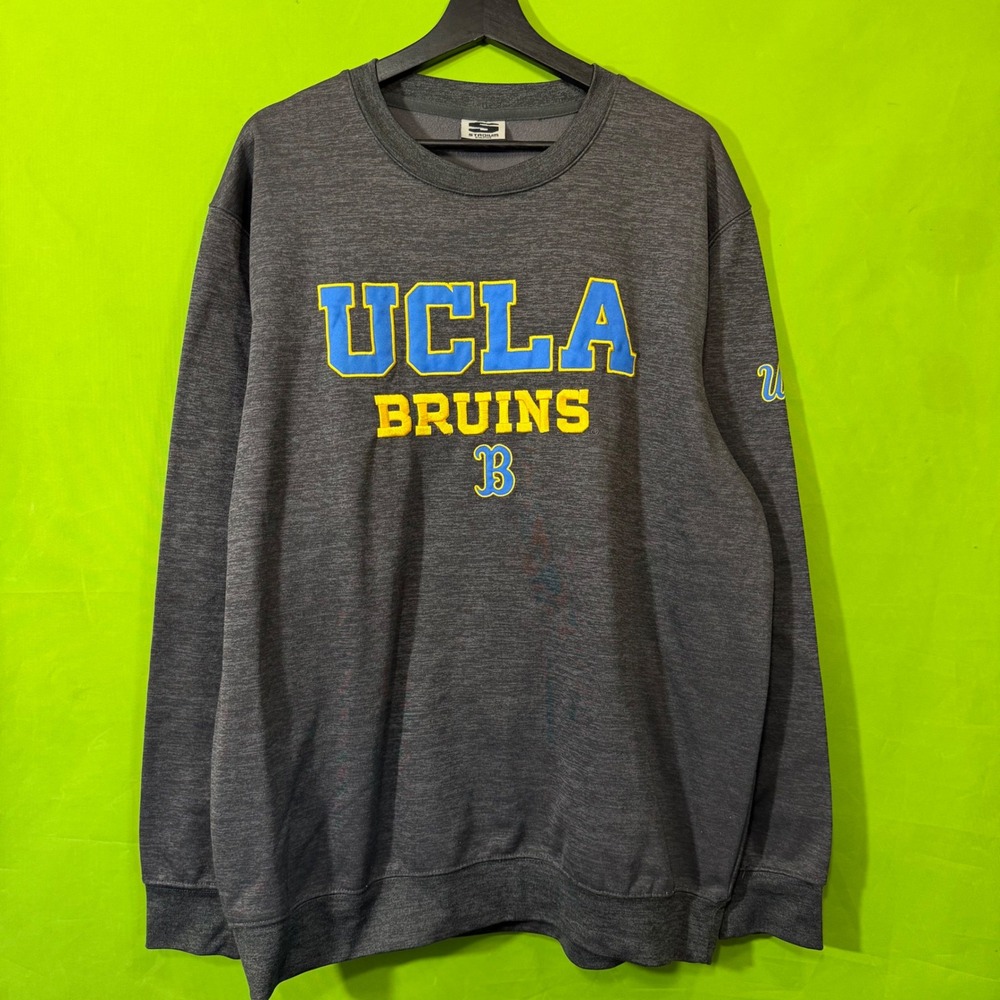 Stadium Athletics UCLA Bruins Sweatshirt Mens XL Gray Embroidered Crewneck